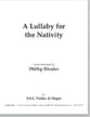 A Lullaby for the Nativity SAA choral sheet music cover